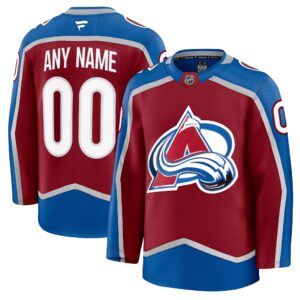 Colorado Avalanche Fanatics Burgundy Home Premium Custom #00 Jersey