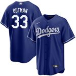 Men's Los Angeles Dodgers #33 James Outman Royal 2021 City Connect  Cool Base Jersey