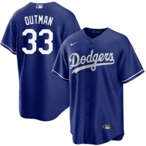 Men's Los Angeles Dodgers #33 James Outman Royal 2021 City Connect  Cool Base Jersey