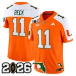 Carson Beck #11 Miami Hurricanes MIA 2026 CFP Final & Florida Patch Vapor Limited Jersey - All Stitched