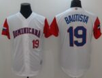 Team Dominican Republic #19 Jose Bautista White 2017 World Baseball Classic Stitched Jersey