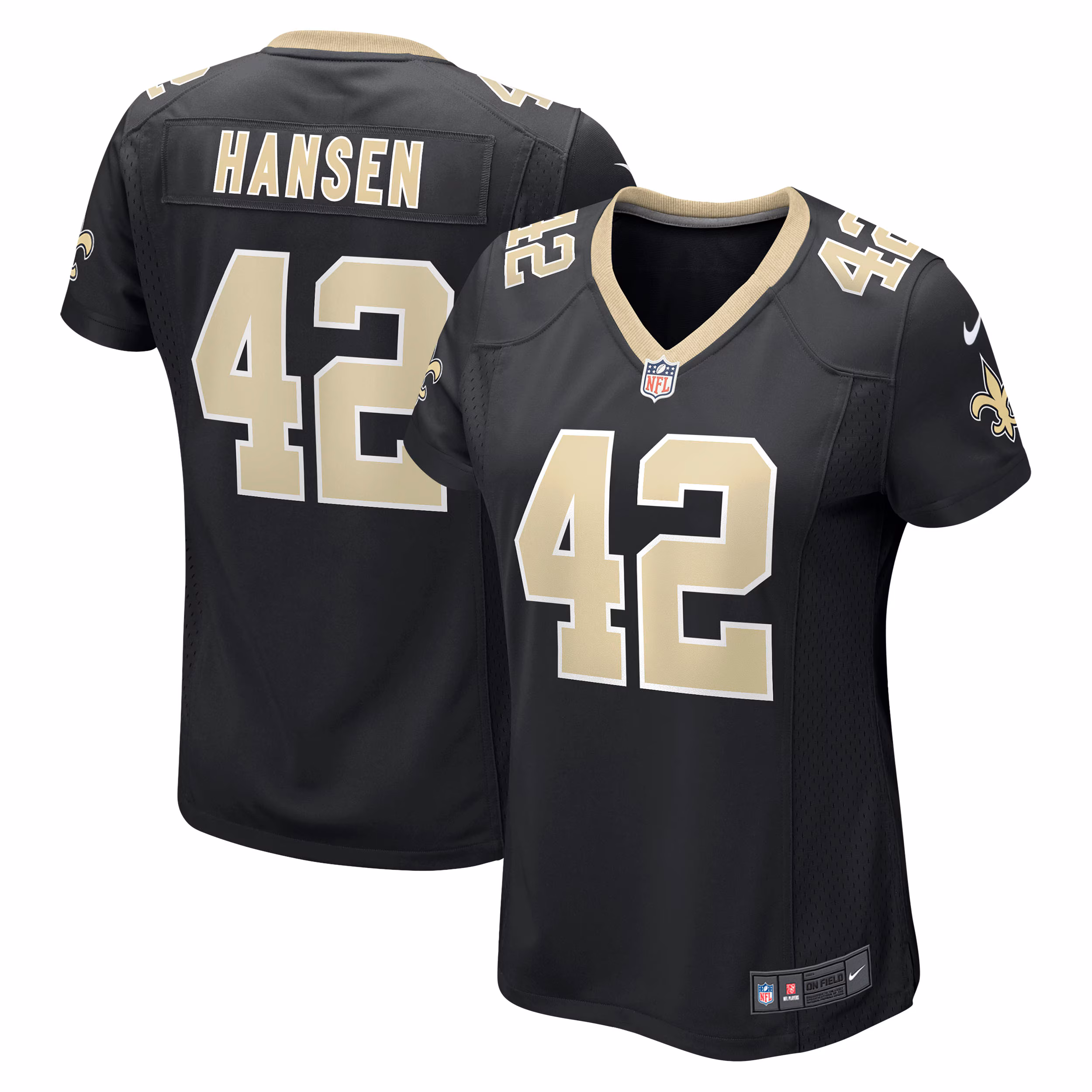 Chase Hansen New Orleans Saints Women's Game Jersey - Black
