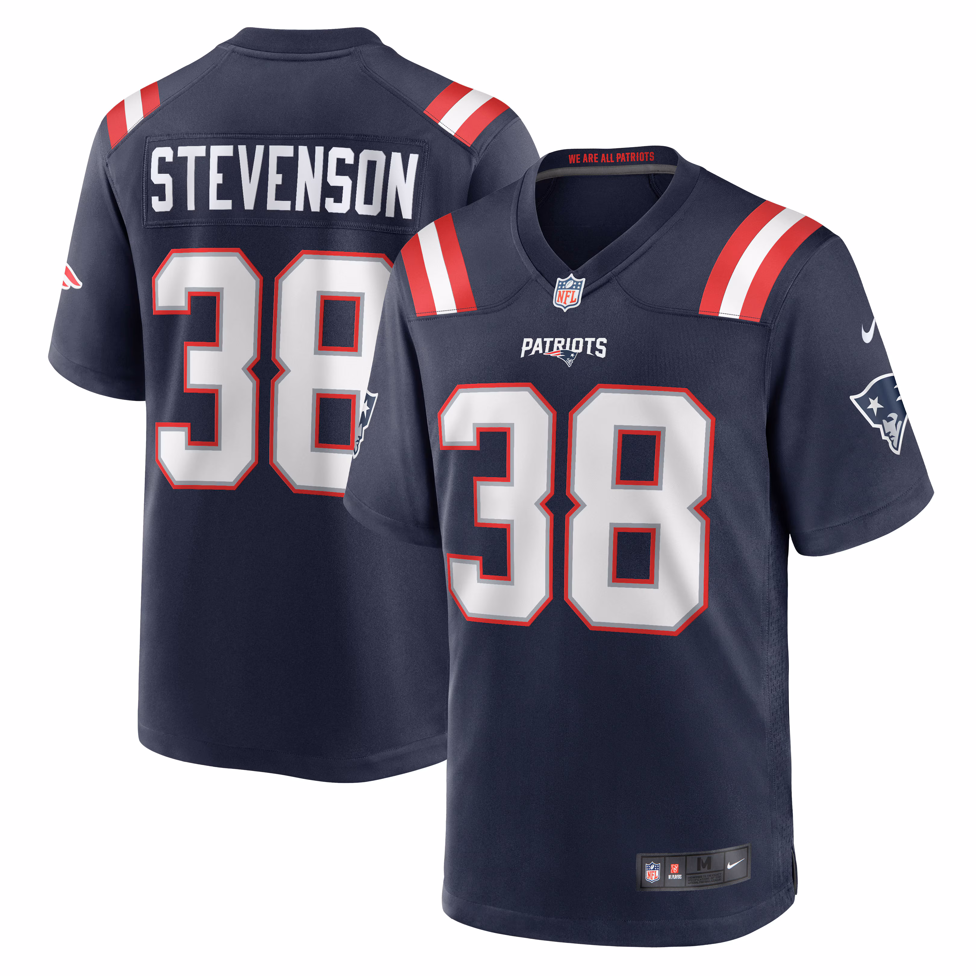 Rhamondre Stevenson New England Patriots Game Jersey - Navy