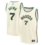Unisex Boston Celtics Jaylen Brown  White 2023/24 Fast Break Jersey - City Edition