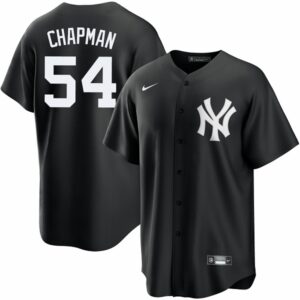 Men's New York Yankees #54 Aroldis Chapman Black  Cool Base Jersey