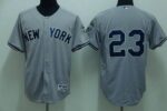 New York Yankees #23 Don Mattingly Stitched Grey Jersey
