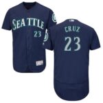 Seattle Mariners #23 Nelson Cruz Navy Blue Flexbase Collection Stitched Jersey