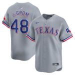 Men's Texas Rangers #48 Jacob deGrom  Gray Away Limited Player Jersey