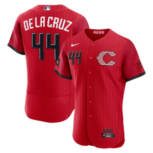 Cincinnati Reds Elly De La Cruz #44 Red 2026 City Connect Authentic Sponsor Patch Jersey