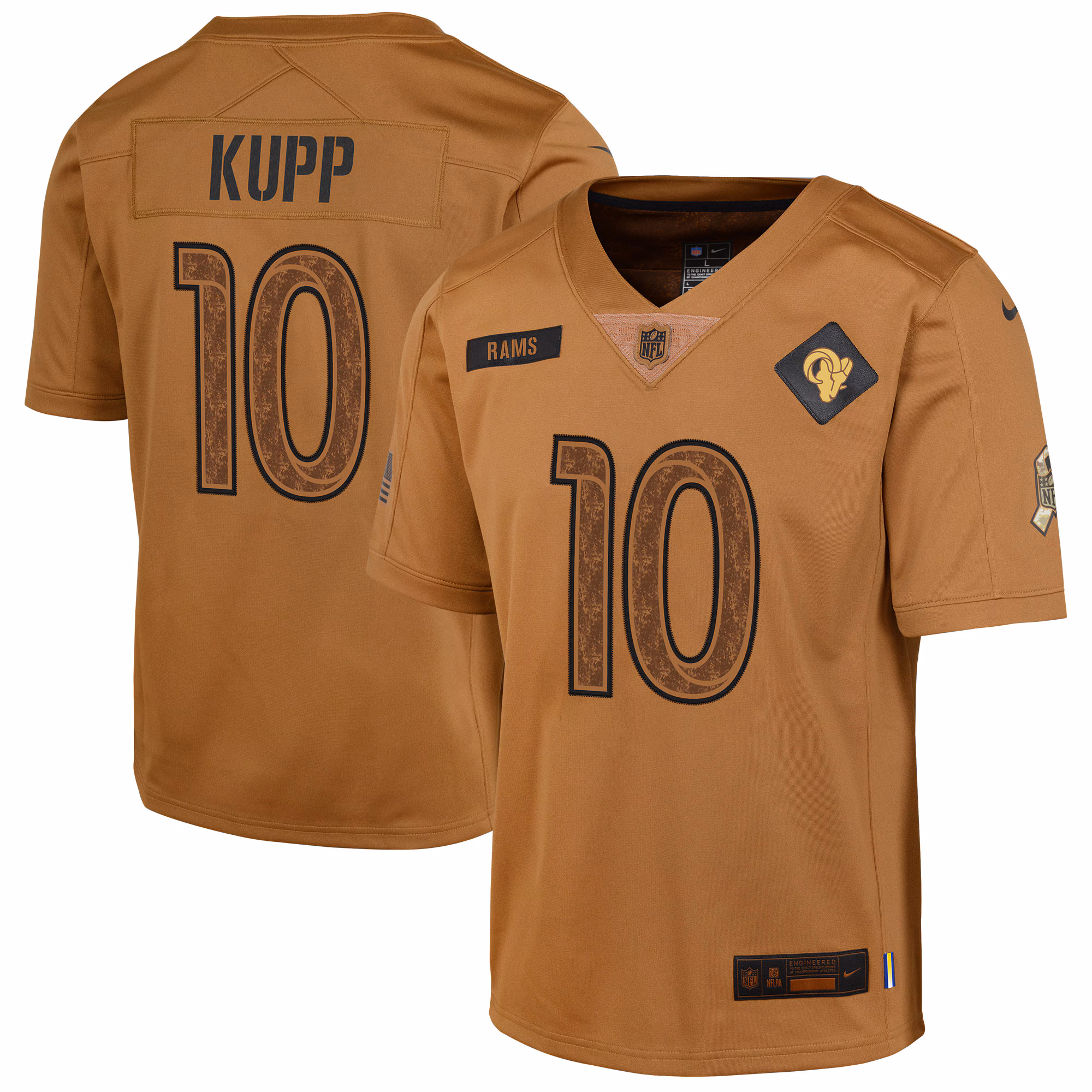 Cooper Kupp Los Angeles Rams Women's 2023 Salute To Service Limited Jersey - Brown
