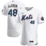 Men's New York Mets Jacob deGrom  White Home Player Jersey