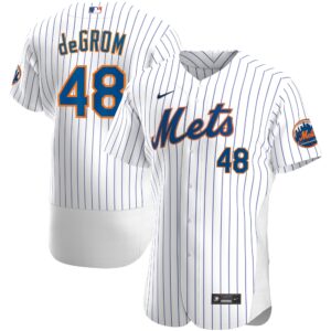 Men's New York Mets Jacob deGrom  White Home Player Jersey