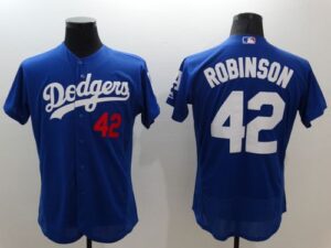 Los Angeles Dodgers #42 Jackie Robinson Blue Flexbase Collection Stitched Jersey