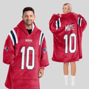 10 New England Football Unisex Blanket Hoodie