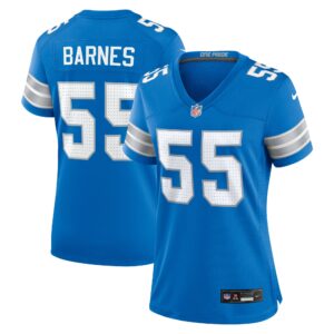 Derrick Barnes Detroit Lions Women's Team Game Jersey -  Blue