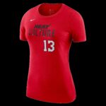 Bam Adebayo HEAT Culture: Blood Red Name & Number Women's Tee