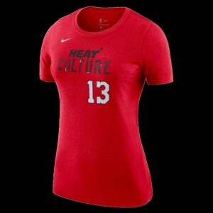 Bam Adebayo HEAT Culture: Blood Red Name & Number Women's Tee