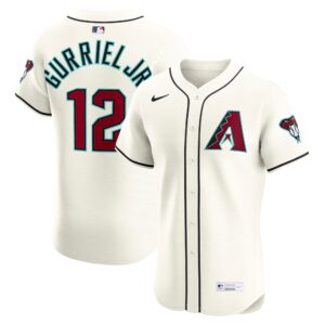 Arizona Diamondbacks Lourdes Gurriel Jr. #12 Cream Home Elite Jersey