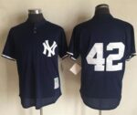 Mitchell And Ness New York Yankees #42 Mariano Rivera Navy Blue Throwback Stitched Jersey