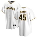 Men's #45 Andrew Heaney Pittsburgh Pirates  Home White Jersey