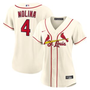 Yadier Molina St.Louis Cardinals  Women's Alternate Replica Player Jersey - Cream