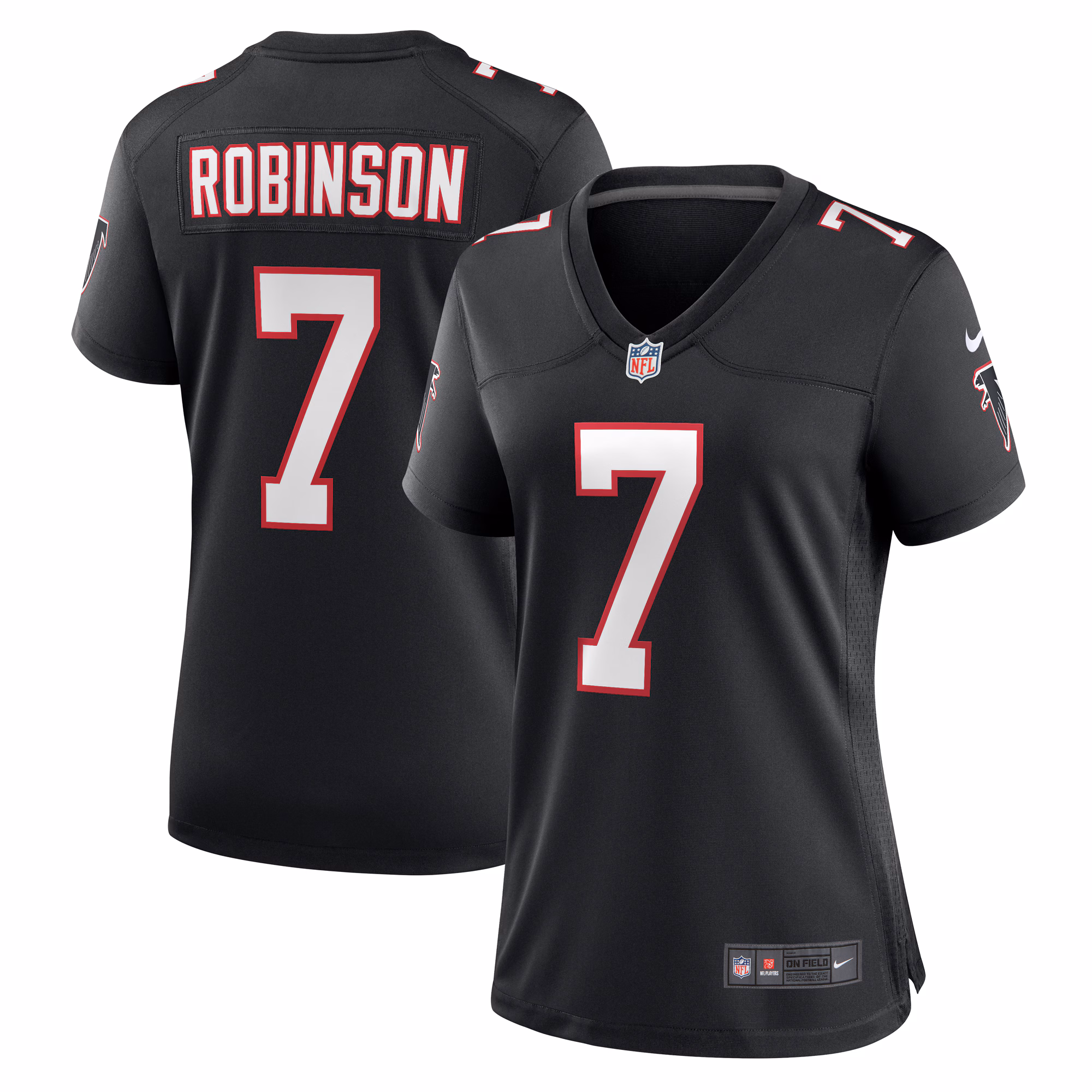 Women's Atlanta Falcons Bijan Robinson #7 Black Alternate Game Jersey