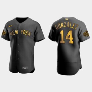 Men's New York Yankees #14 Marwin Gonzalez 2022 All-Star Game Flex Base Jersey - Black
