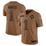Jalen Hurts Philadelphia Eagles  2023 Salute To Service Limited Jersey - Brown