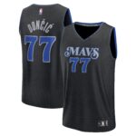 Unisex Dallas Mavericks Luka Dončić  Black 2023/24 Fast Break Jersey - City Edition