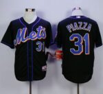 Men's New York Mets #31 Mike Piazza Black Cool Base Stitched Jersey