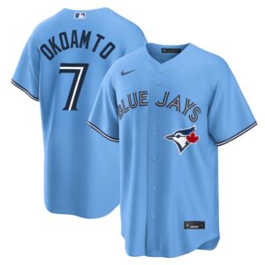 Kazuma Okamoto #7 Toronto Blue Jays Alternate Replica Player Name Jersey Stitched Light Blue