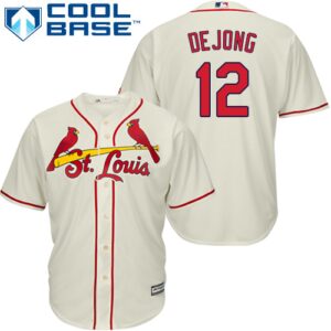 St. Louis Cardinals #12 Paul DeJong Cream New Cool Base Stitched Jersey