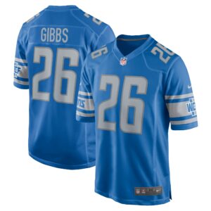 Jahmyr Gibbs Detroit Lions 2023 Draft First Round Pick Game Jersey - Blue