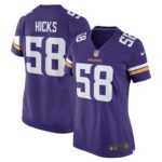 Hicks Minnesota Vikings  Women's Game Player Jersey - Purple