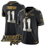 Mitchell Trubisky #11 Buffalo Bills BUF 2024 Bills Mafia Patch Gold Vapor Limited Jersey - All Stitched