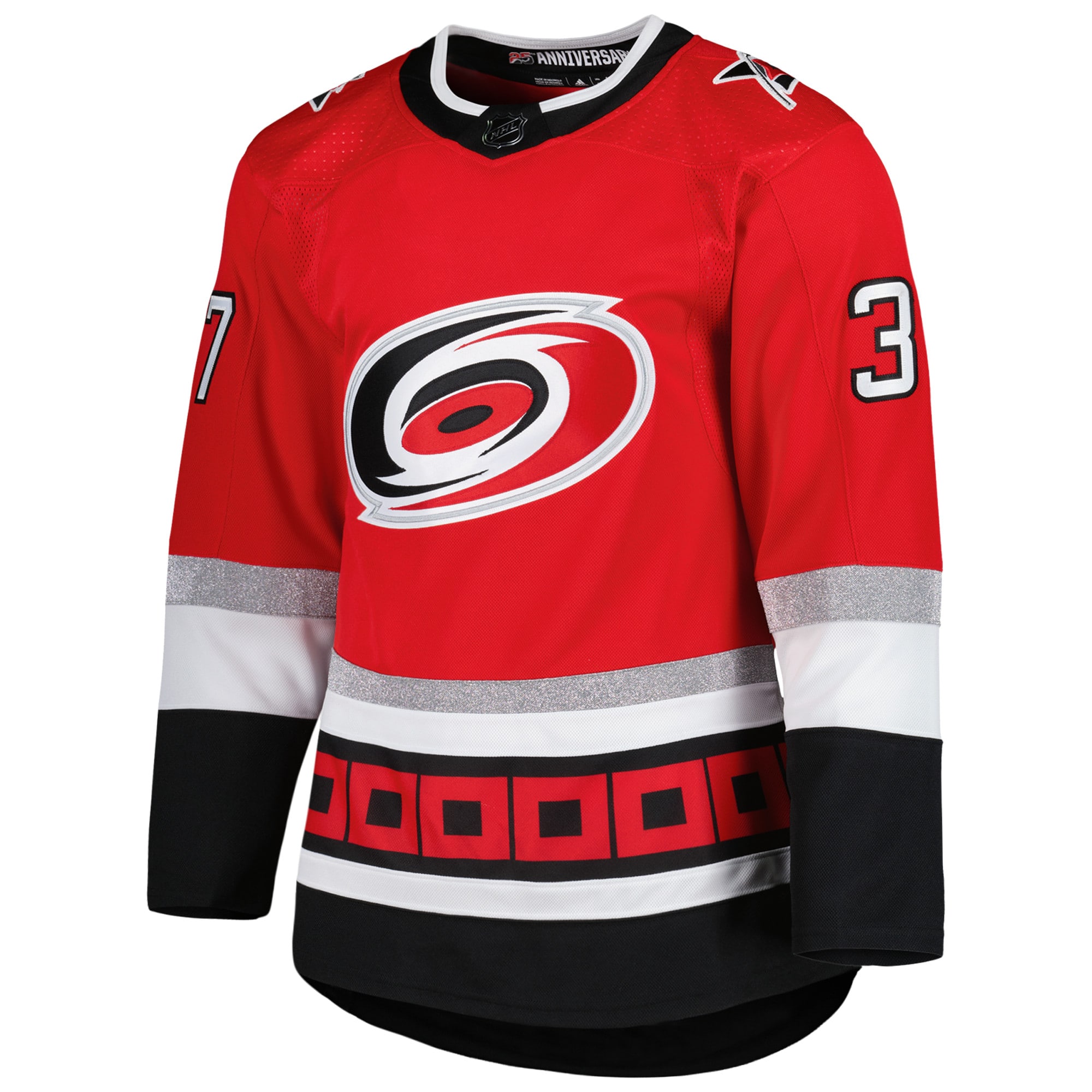 Andrei Svechnikov Carolina Hurricanes 25th Anniversary Authentic Pro Primegreen Player Jersey - Red - Image 2