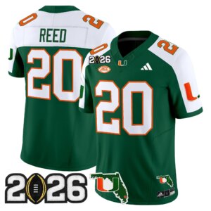 Ed Reed #20 Miami Hurricanes MIA 2026 CFP Final & Florida Patch Vapor Limited Jersey - All Stitched