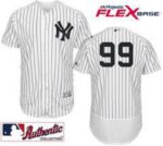 New York Yankees #99 Aaron Judge White Home Stitched Majestic Flex Base Men's Jersey