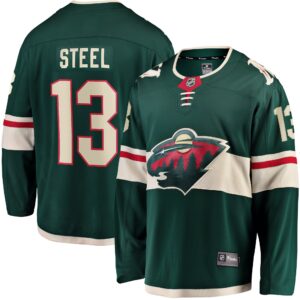 Sam Steel Minnesota Wild Home Breakaway Player Jersey - Green