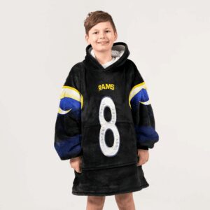 Kid J.V 8 Los Angeles R Football Unisex Blanket Hoodie