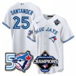 Anthony Santander #25 Toronto Blue Jays 50th American League Champions Jersey Stitched White