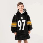 Kid 97 Pittsburgh Football Unisex Blanket Hoodie