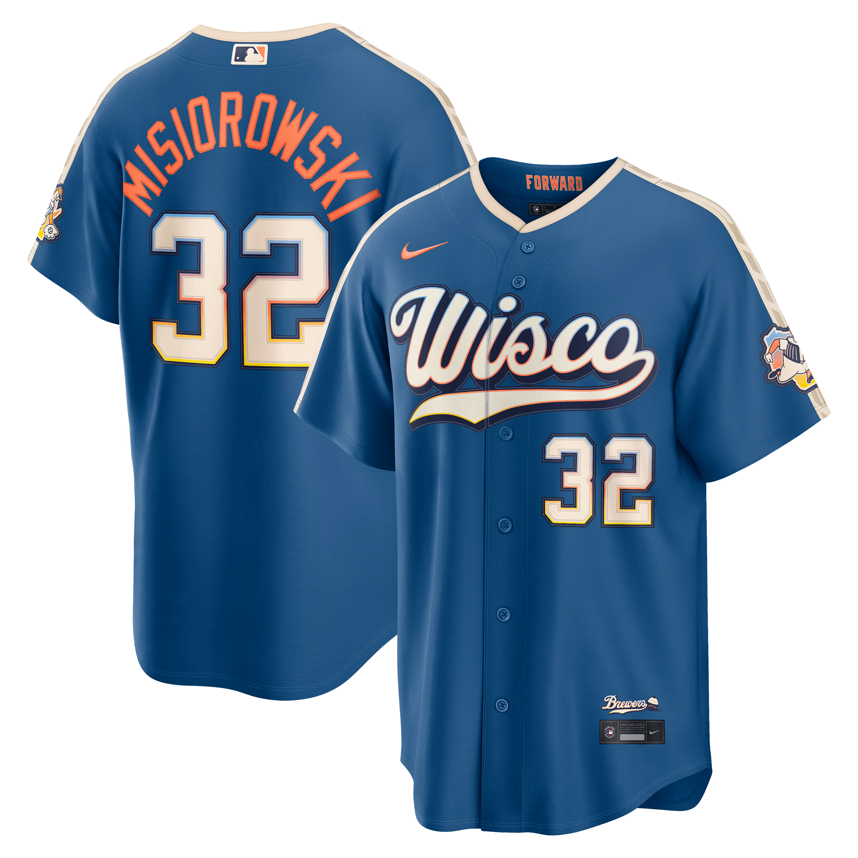 Milwaukee Brewers Jacob Misiorowski #32 Mineral Blue 2026 City Connect Stadium Jersey