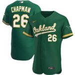 Men's  Oakland Athletics #26 Matt Chapman Kelly Green Alternate 2020 Player Jersey