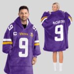 Adult Captain 9 Minnesota Football Unisex Blanket Hoodie
