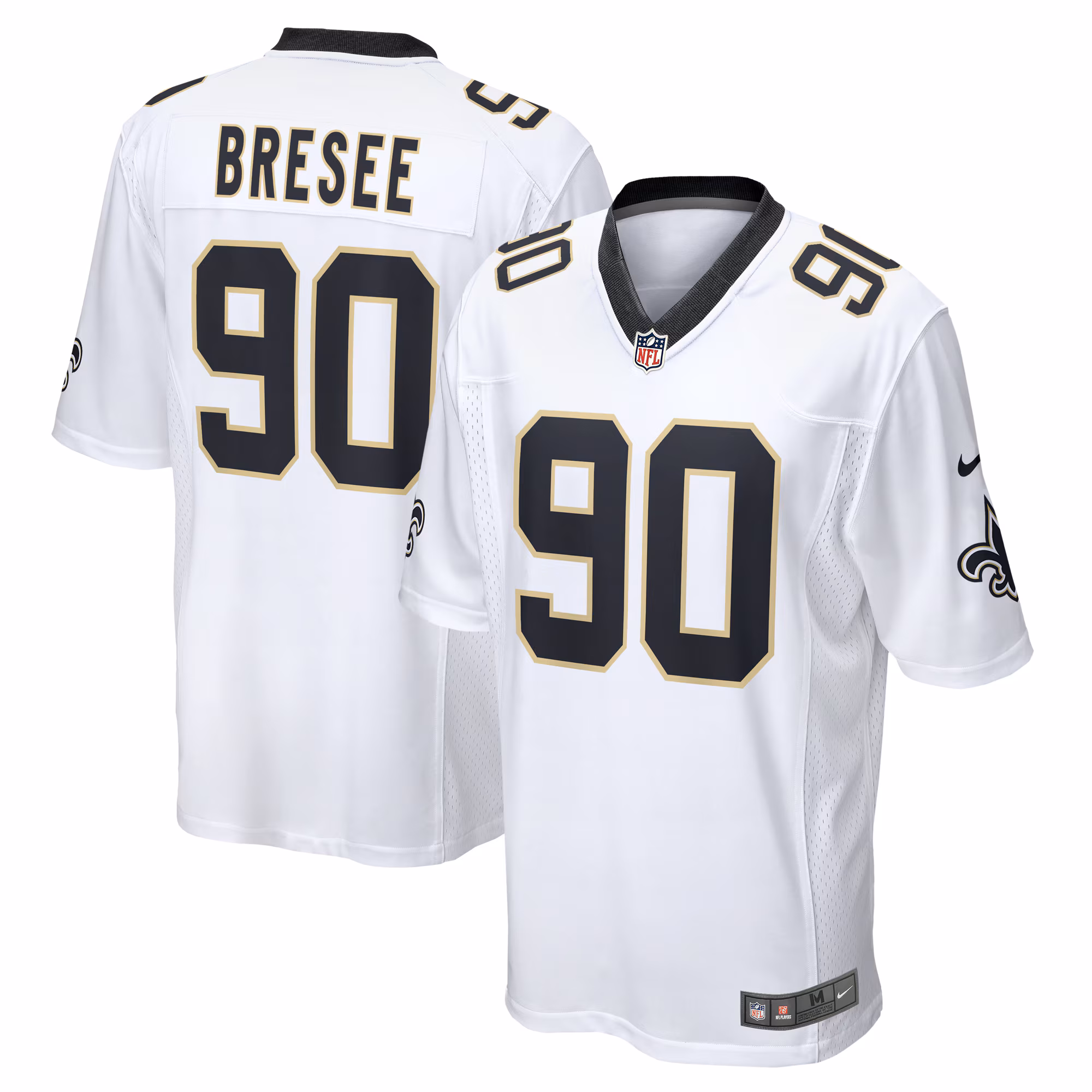 Bryan Bresee New Orleans Saints  Game Jersey -  White