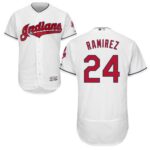 Cleveland Indians #24 Manny Ramirez White Flexbase Collection Stitched Jersey