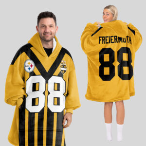 Adult 88 Pittsburgh Football Unisex Blanket Hoodie