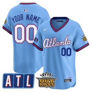 Custom #00 Atlanta Braves 2026 City Connect x Outkast Vapor Premier Limited Custom Jersey - All Stitched