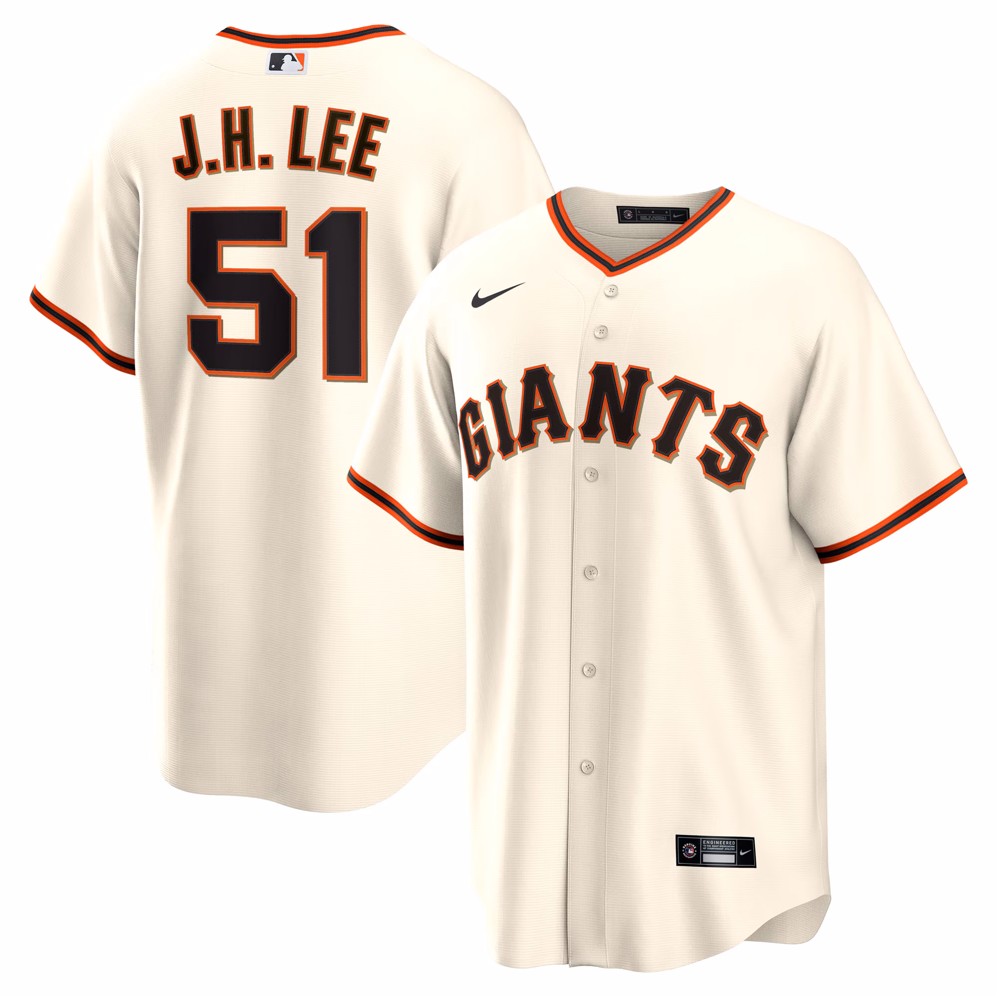 Men's San Francisco Giants Jung Hoo Lee #51 Cream Home Replica Player Jersey